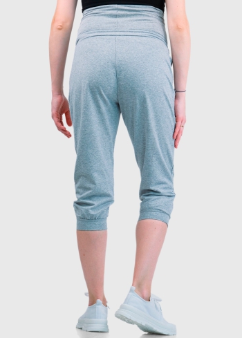 Pelēkas saīsinātas bikses grūtniecēm - back