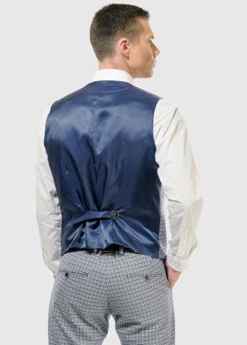Giovanbattista vīriešu rūtaina veste - back