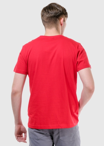 Aurelio sarkans vīriešu t-krekls - back