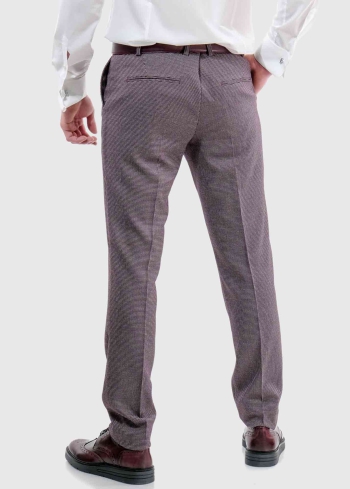 Venceslao Slim Fit bordo vīriešu bikses - back