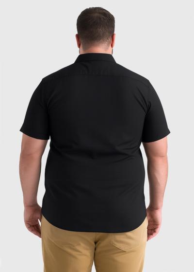 Vitale Lielo izmēru melns krekls ar īsām piedurknēm - back