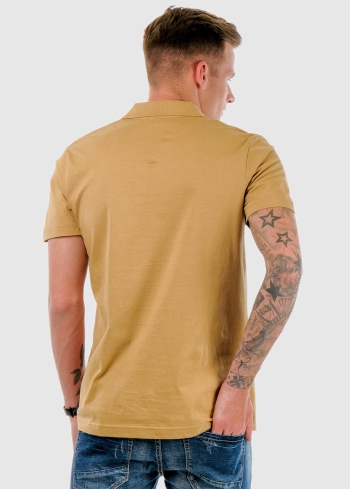 Enrico smilškrāsas vīriešu polo krekls - back