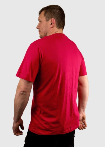 Aurelio Lielo izmēru tumši sarkans vīriešu t-krekls - back