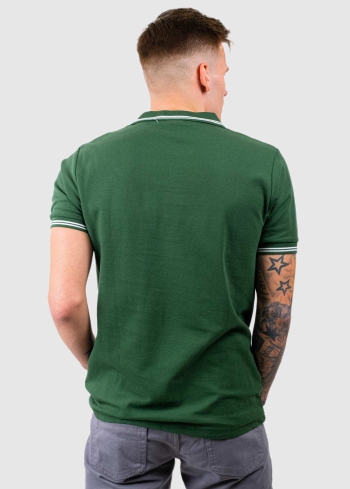 Fausto zaļš vīriešu polo krekls - back