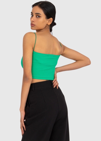 Liboria zaļš tops ar šaurām lencītēm - back