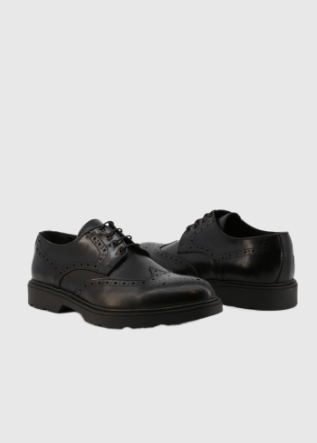 Melnas ādas kurpes-brogi - back