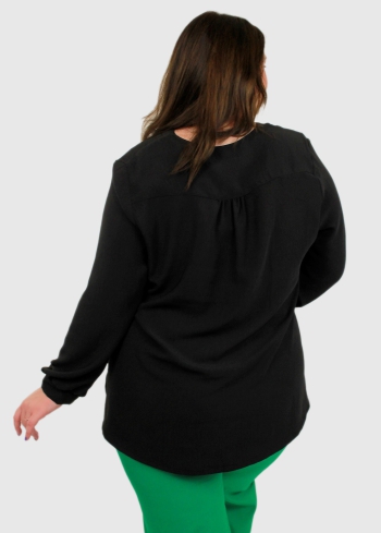 Jolanda Lielo izmēru melna blūze - back