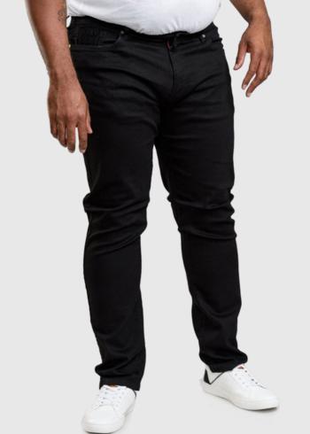 Isacco Regular Fit Lielo Izmēru melni vīriešu džinsi - back