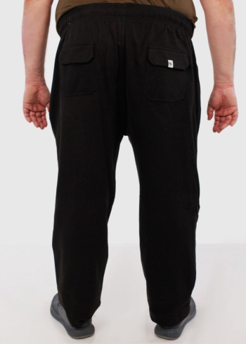 Jacopo Lielo izmēru melnas vīriešu sporta bikses - back