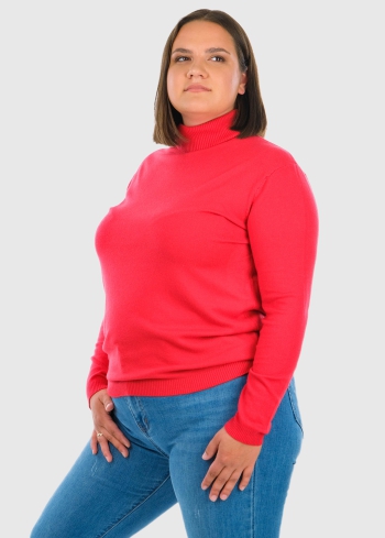 Eulalia Lielo izmēru sarkana sieviešu bītlene - back