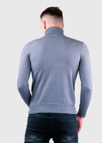 Colombano pelēka vīriešu silta bītlene - back