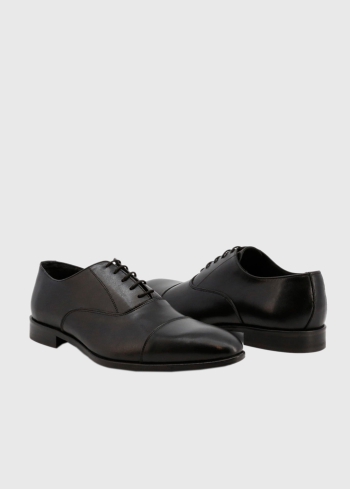 Melni apavi-oksfordi ar šņorēm - back