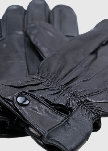 Viviano melni ādas vīriešu cimdi - back