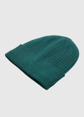 Tacito zaļa cepure ar kažokādas oderi - back