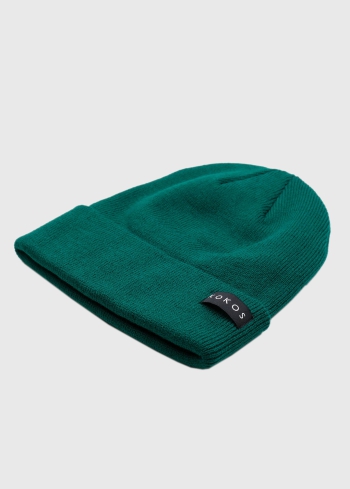 Romina tumši zaļa cepure ar logotipu - back