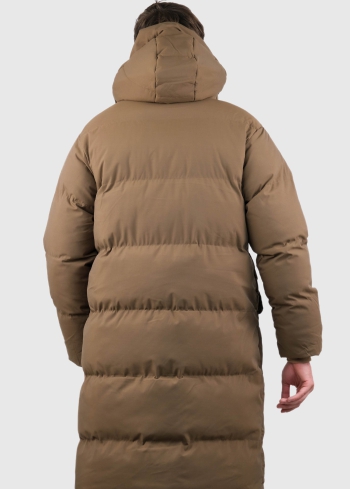 Saverio gaiši brūna gara silta jaka - back