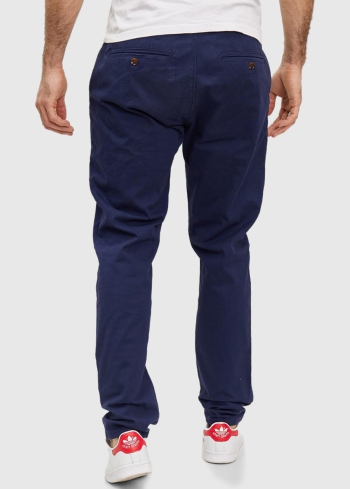 Slim Fit zili vīriešu džinsi - back