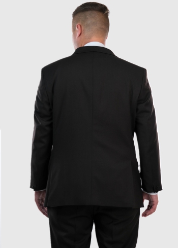 Luigino tumši brūns klasisks uzvalks ar vilnu - back