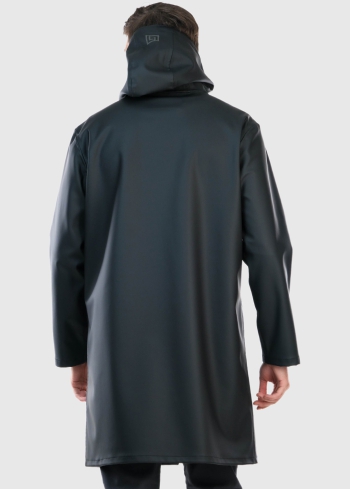 Loreto melns vīriešu lietusmētelis - back