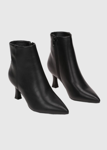 Gioconda melni zābaki uz papēža ar spicu purngalu - back