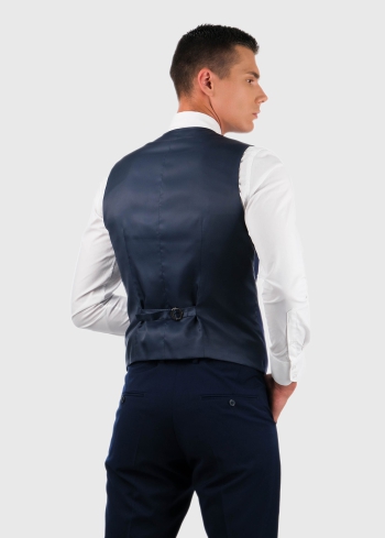 Vitale tumši zila vīriešu klasiska veste - back