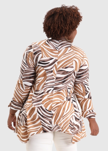 Angelina Lielo izmēru džemperis ar asimetrisku piegrieztni - back