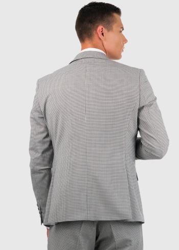 Alfeo pelēks pieguļošs uzvalks ar vilnu - back