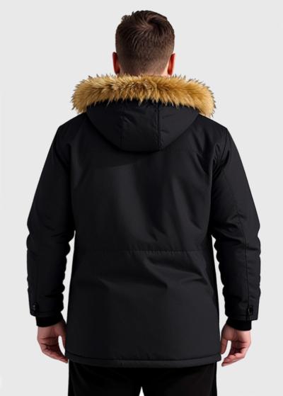 Romualdo melna jaka ar ekscentriskām kabatām - back