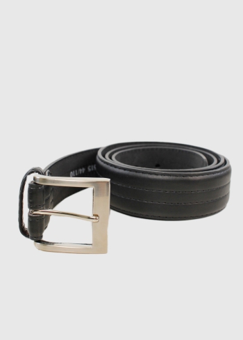 Romano melna vīriešu āda josta - back