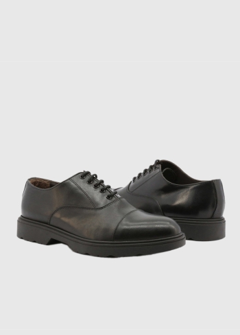 Melni ādas apavi-oksfordi - back