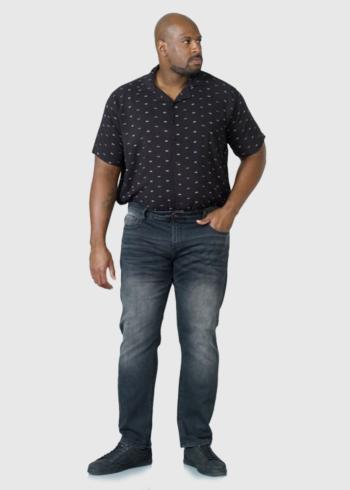 Cirillo Regular Fit Lielo Izmēru tumši pelēki džinsi - back