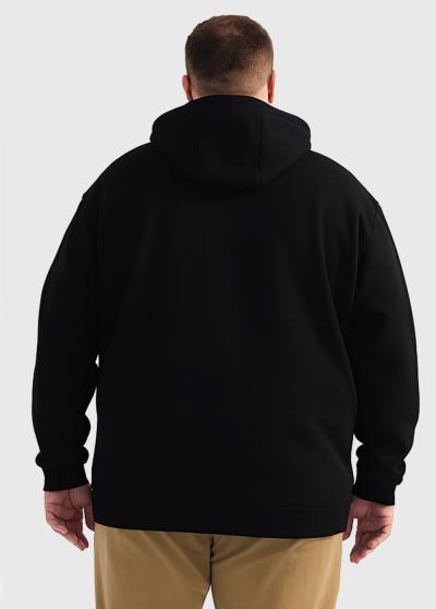 Carmelo Lielo izmēru melns džemperis ar rāvējslēdzi - back