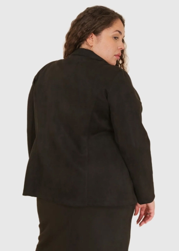 Alessandra Lielo izmēru melna īsa žakete - back