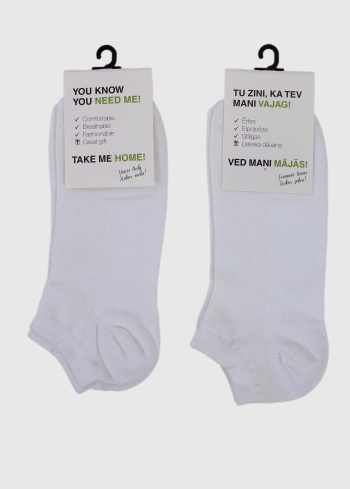 Edoardo baltas vīriešu īsās zeķes - back