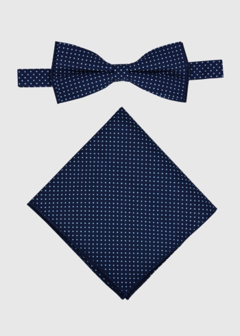 Tumši zils pumpains tauriņš ar lakatiņu - back