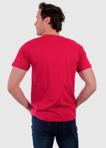Aurelio Simple tumši sarkans vīriešu t-krekls - back