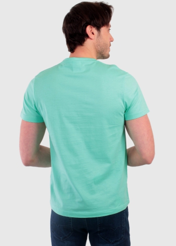 Aurelio Simple piparmētru krāsas vīriešu t-krekls - back