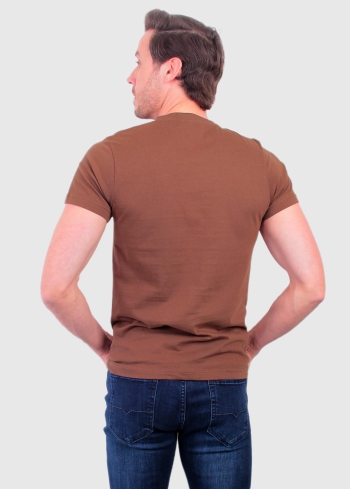 Aurelio Simple haki krāsas vīriešu t-krekls - back