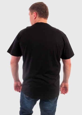 Aurelio Lielo izmēru melns vīriešu t-krekls - back