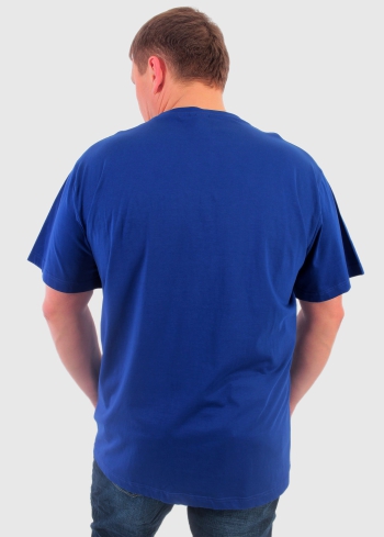 Aurelio Lielo izmēru zils vīriešu t-krekls - back