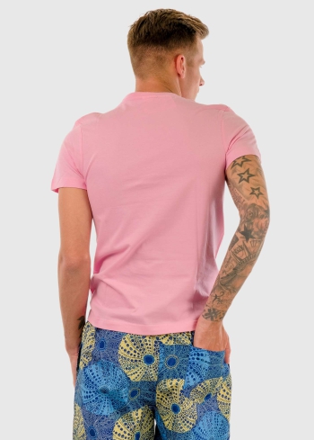 Aurelio Simple rozā vīriešu t-krekls - back