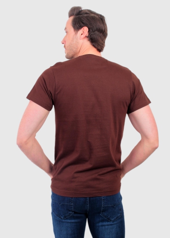 Cecilio Simple tumši brūns vīriešu t-krekls - back