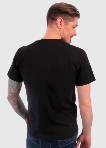 Gaetano Action Premium melns vīriešu t-krekls - back