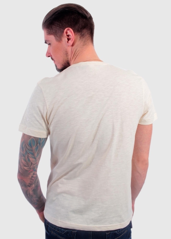 Nicola smilškrāsas organiskās kokvilnas vīriešu t-krekls - back