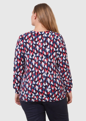 Afra Lielo izmēru blūze ar rakstu - back