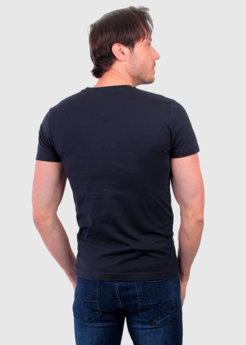 Celso Slim Fit tumši zils vīriešu t-krekls - back