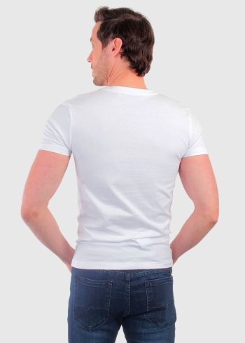 Celso Slim Fit balts vīriešu t-krekls - back