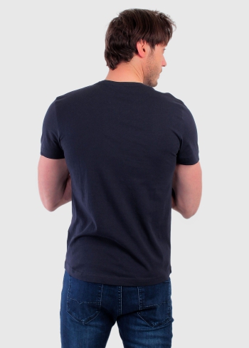 Antonio tumši zils organiskās kokvilnas vīriešu t-krekls - back