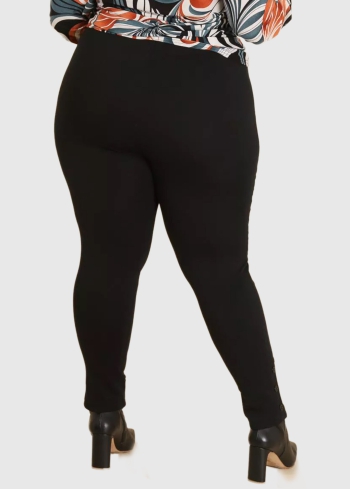 Adelma Lielo izmēru melni sieviešu legingi - back