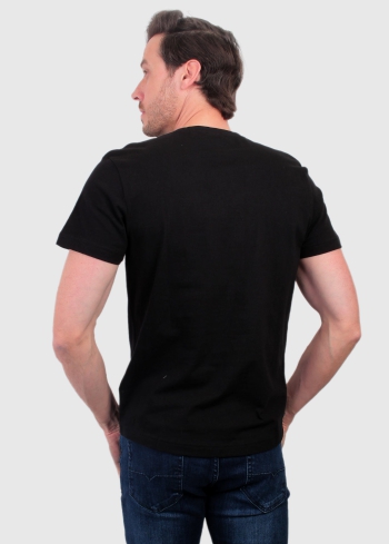 Antonio melns organiskās kokvilnas vīriešu t-krekls - back